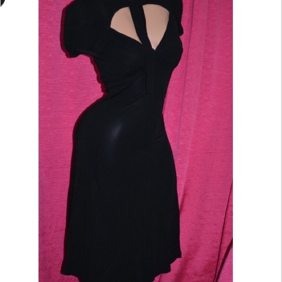 Betsey johnson black peephole dress pinup housewife bombshell dollbaby vixen 6 - Picture 4 of 5